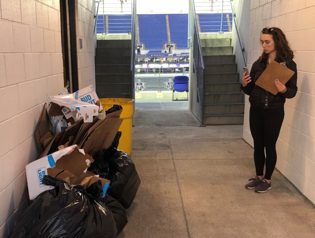 stadium recycling zero waste event