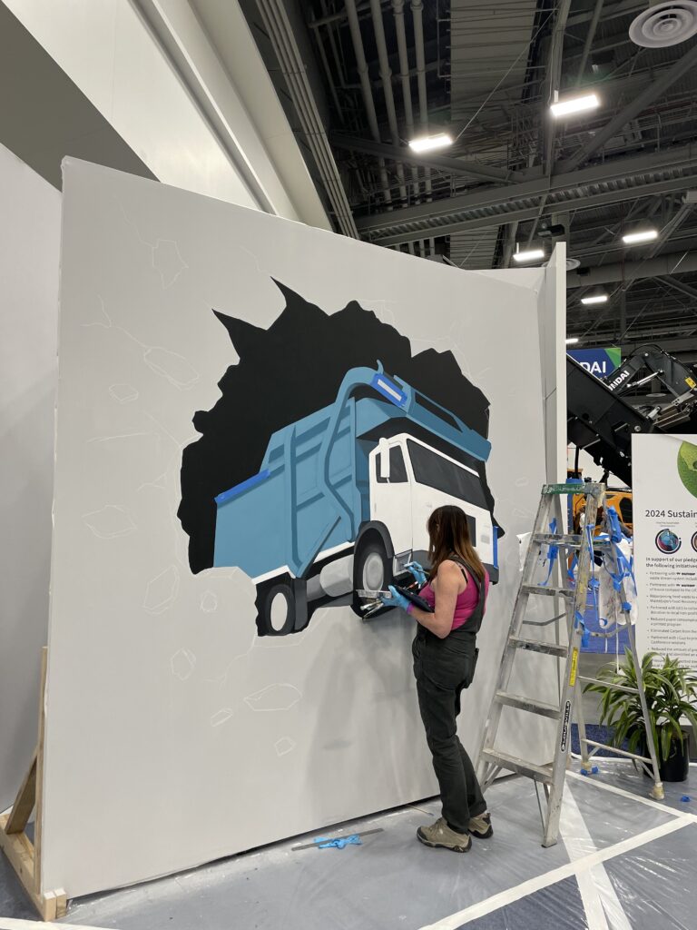 Painting of a Trashtruck