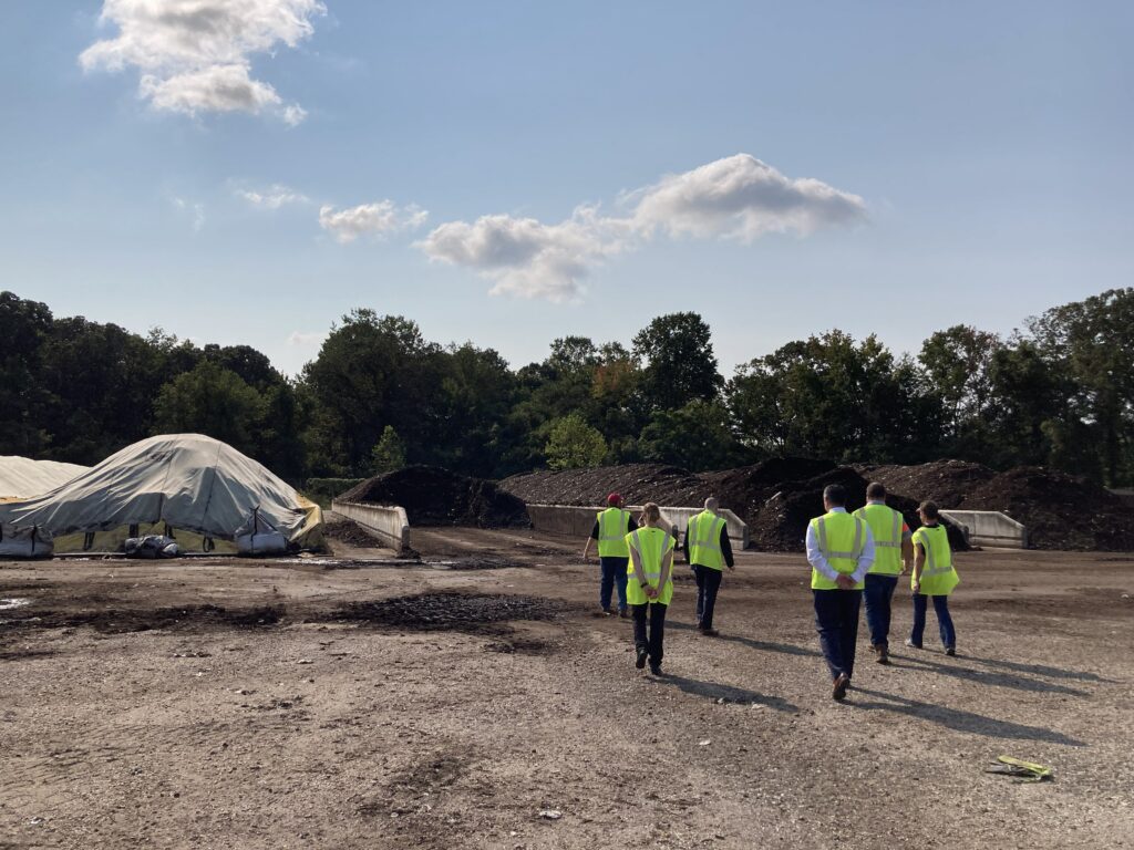 industrial composting site tour organic waste processing