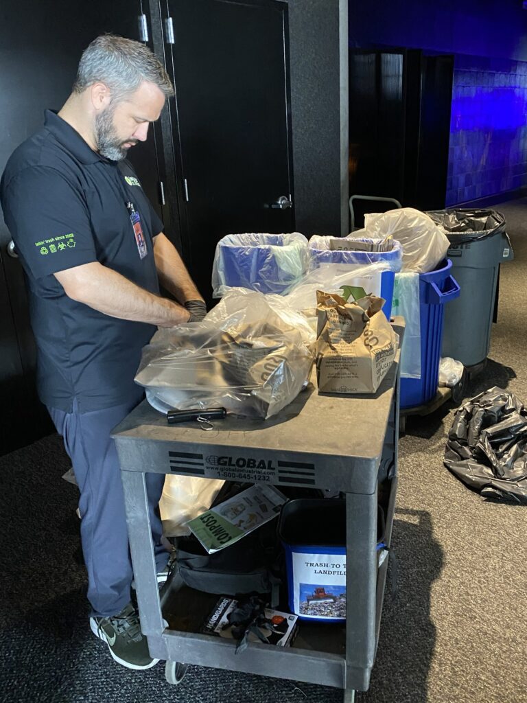 Reduction in Motion team Waste Audit at Aquarium